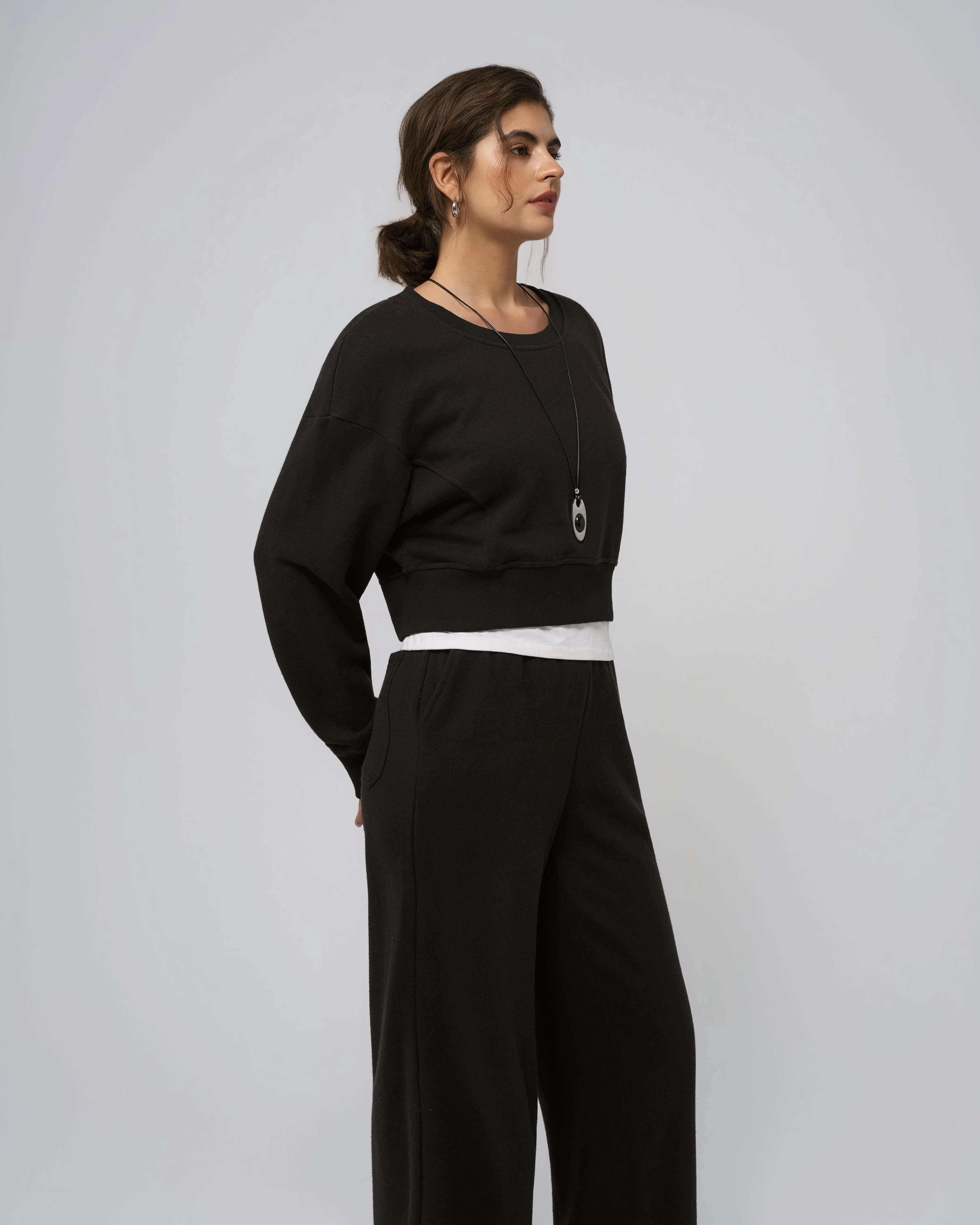 Hemp Essentials Fleece Cropped Sweater - Image 3